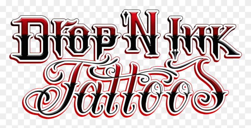 1353x641 Drop N Ink Tattoos Calligraphy, Text, Label, Alphabet HD PNG Download