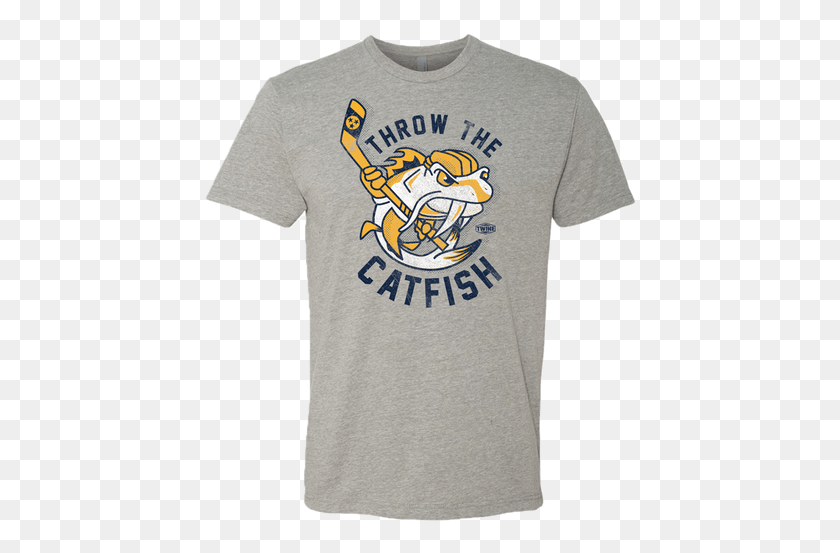 436x493 Drop The Puck And Throw The Catfish By Representing T Shirt, Clothing, Apparel, T-shirt HD PNG Download
