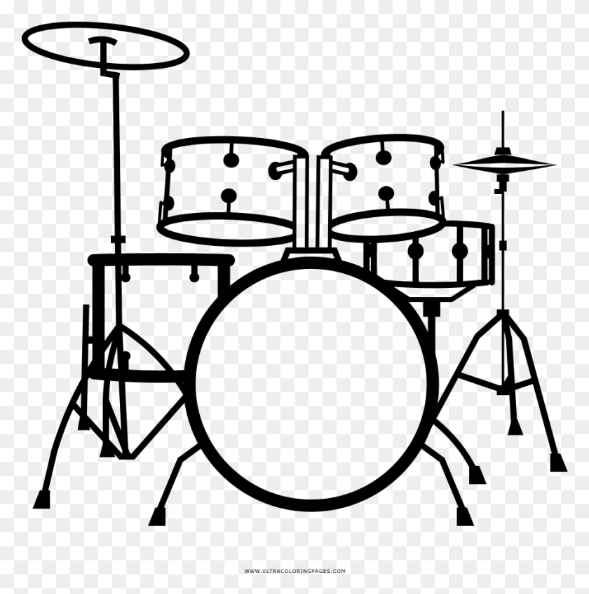 896x906 Drum Kit Coloring, Gray, World Of Warcraft HD PNG Download