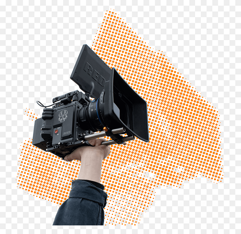740x757 Drumstix On Red Camera Held High Camera Strap, Electronics, Video Camera, Person HD PNG Download