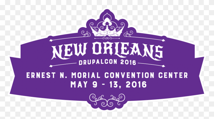 800x420 Drupalcon In New Orleans Louisiana May 9 13 Drupalcon New Orleans, Label, Text, Purple HD PNG Download