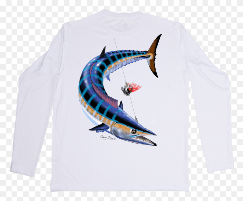 975x792 Dry Fit Shirt With Wahoo Mahi Wahoo Kingfish, Sleeve, Clothing, Apparel Descargar Hd Png