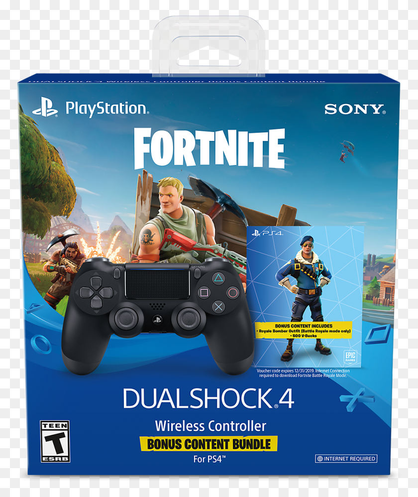 1001x1205 Dualshock Wireless Playstation Fortnite Fortnite Royale Bomber Controller, Person, Human, Advertisement HD PNG Download