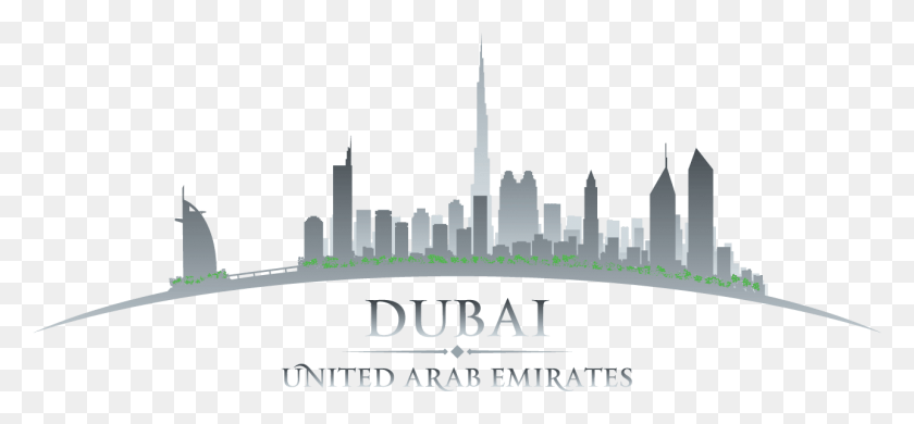 1288x546 Dubai Skyline Vector Dubai Vector, Architecture, Building, Clothing HD PNG Download