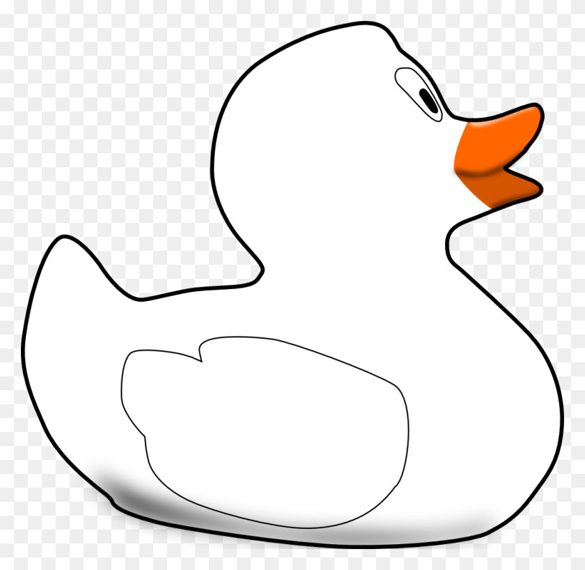 999x971 Duck Black White Line Art 999px 93 Duck, Bird, Animal, Waterfowl HD PNG Download