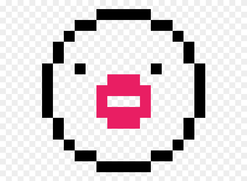 556x556 Duck Face Pixel Art Emoji, First Aid, Pac Man, Symbol HD PNG Download