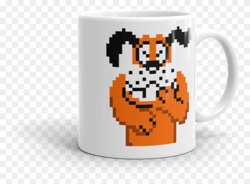 871x623 Duck Hunt Laughing Dog Nes Retro Video Game Coffee Duck Hunt Laughing Dog, Coffee Cup, Cup, First Aid HD PNG Download