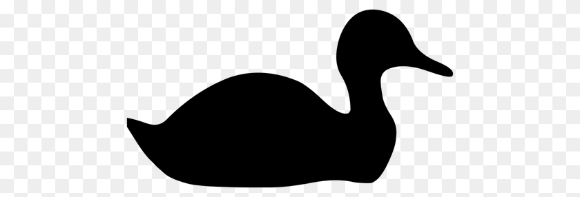 500x286 Duck Silhouette Image, Gray PNG