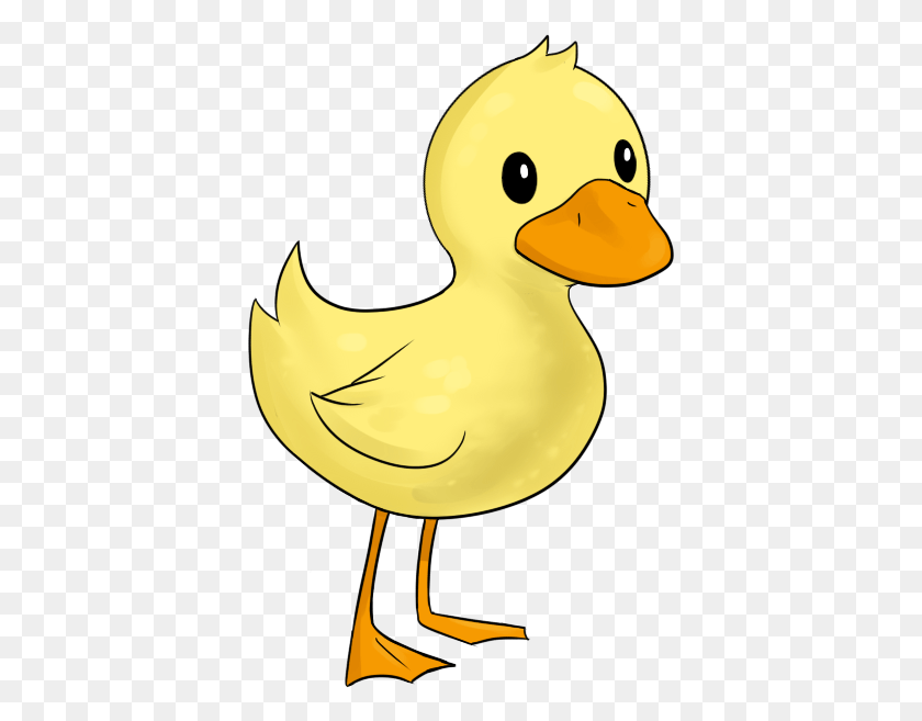 391x597 Duck Vector Black And White Library Huge Freebie Duckling Clipart, Bird, Animal, Snowman HD PNG Download