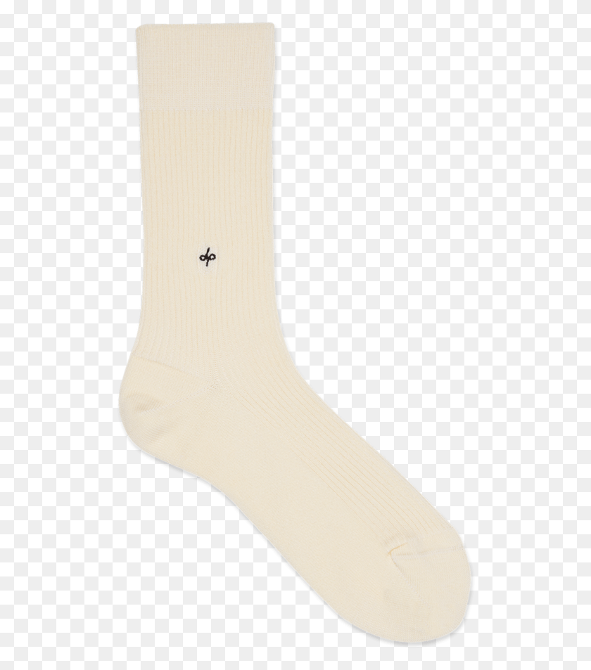512x893 Dueple S Creme Colored Left Sock Sock, Clothing, Apparel, Shoe Descargar Hd Png