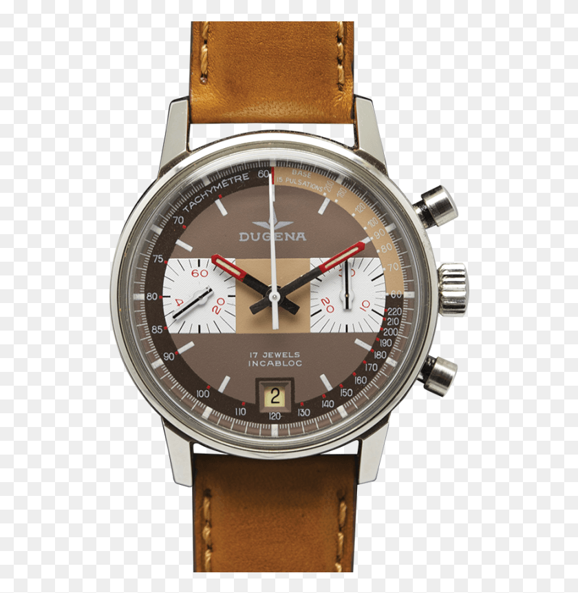 524x801 Descargar Png Dugena Racing Nos Chronograph Valjoux 7733 Horare Reloj Analógico Vintage, Reloj De Pulsera, Torre Hd Png