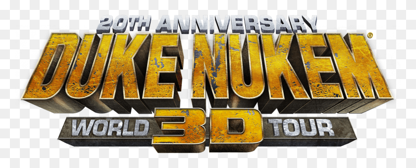 2501x899 Duke Nukem 3d Duke Nukem World Tour Title, Word, Symbol, Alphabet HD PNG Download