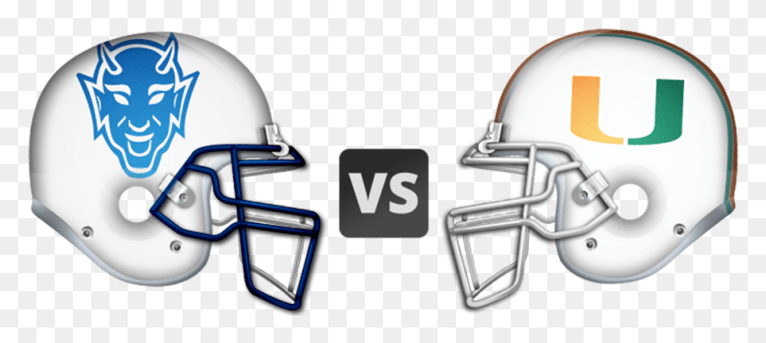 963x392 Duke Vs Um With Roundtower And Cisco Football Helmet, Clothing, Apparel, Helmet HD PNG Download