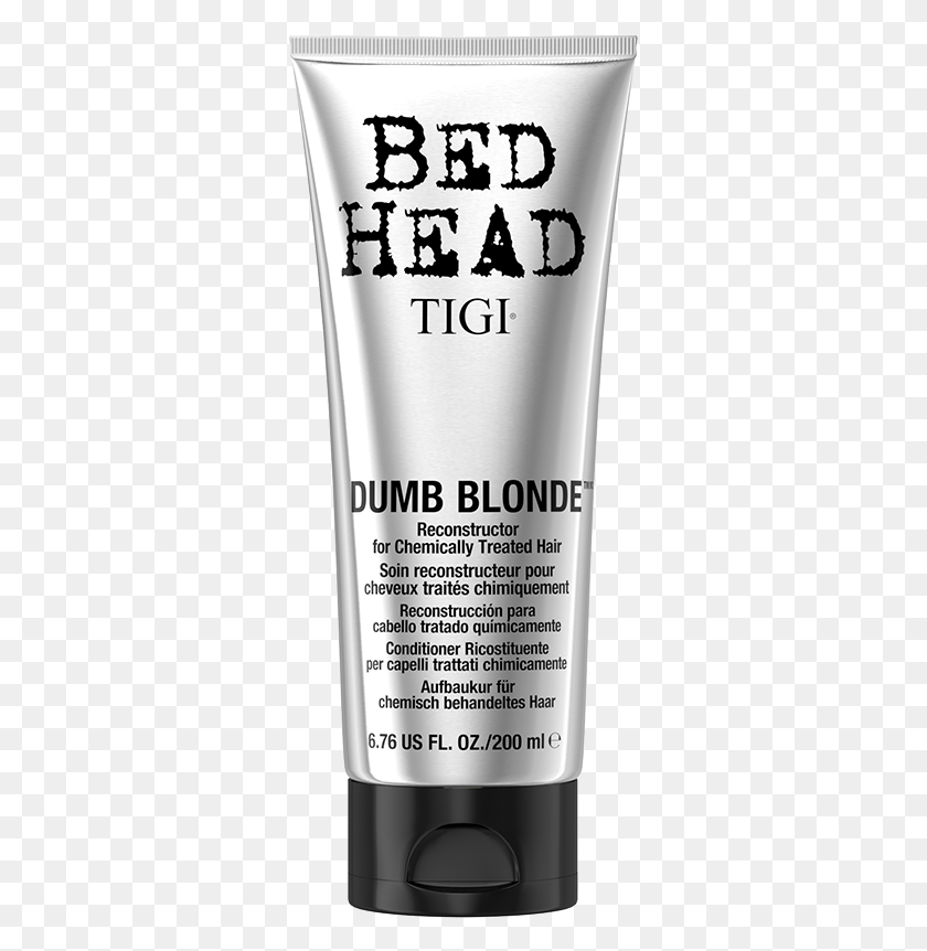 318x802 Dumb Blonde Reconstructor Conditioner For Blonde Hair Tigi Bed Head, Bottle, Cosmetics, Label HD PNG Download