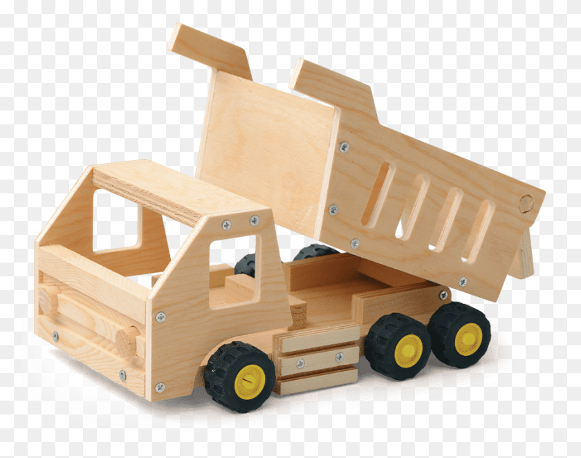 892x690 Dump Truck Red Toolbox Dump Wooden Truck Construction Kit, Plywood, Wood, Toy HD PNG Download