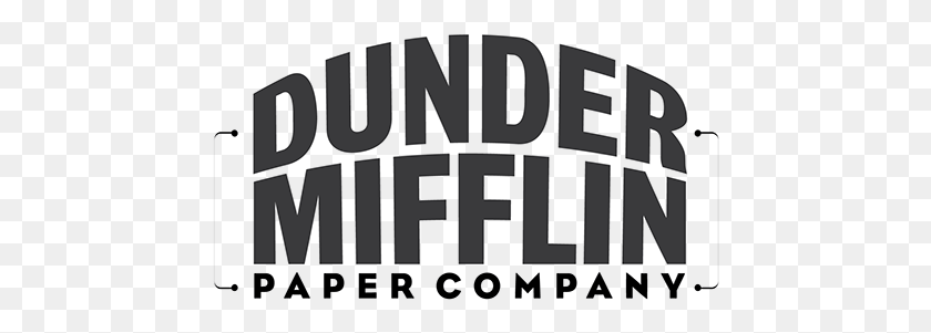 458x241 Dunder Mifflin Logo, Text, Word, Alphabet HD PNG Download