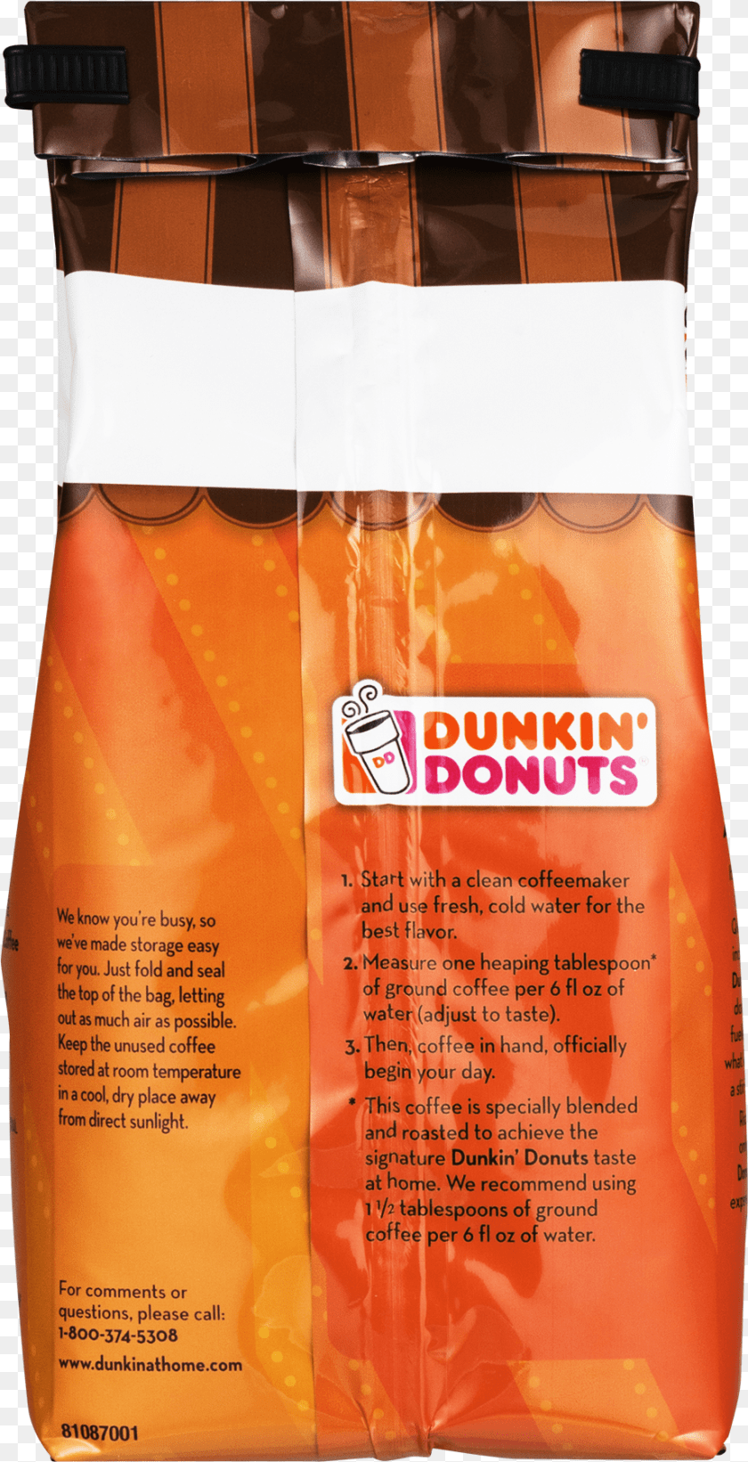 922x1801 Dunkin Orange, Food Sticker PNG