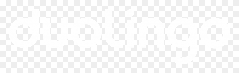 2400x607 Логотип Duolingo Черный И Белый Логотип Джонса Хопкинса Белый, Слово, Текст, Алфавит Hd Png Скачать
