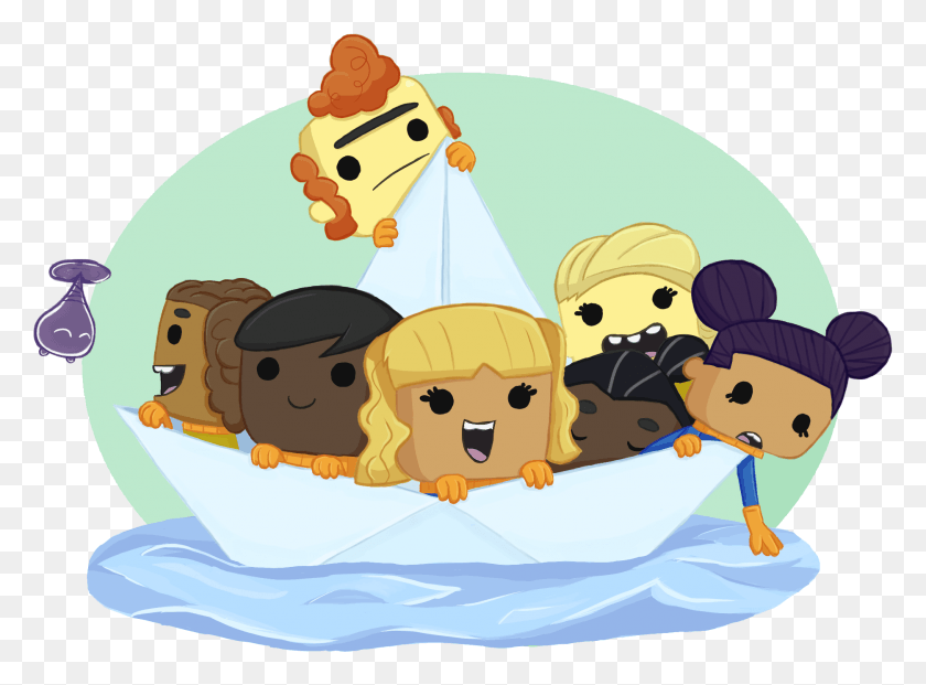 1871x1347 Dupes In A Paperboat Cartoon, Clothing, Apparel, Canine HD PNG Download