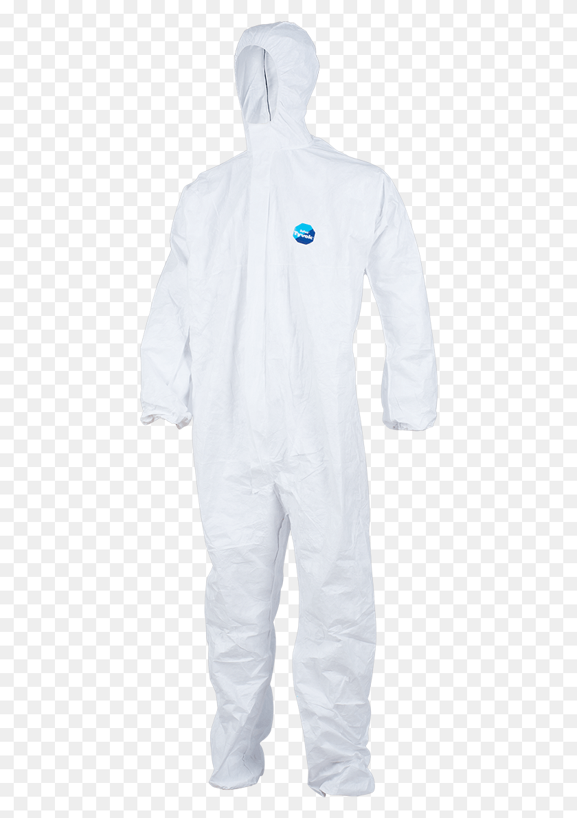 434x1131 Dupont Tyvek Coveralls Standing, Clothing, Apparel, Lab Coat HD PNG Download