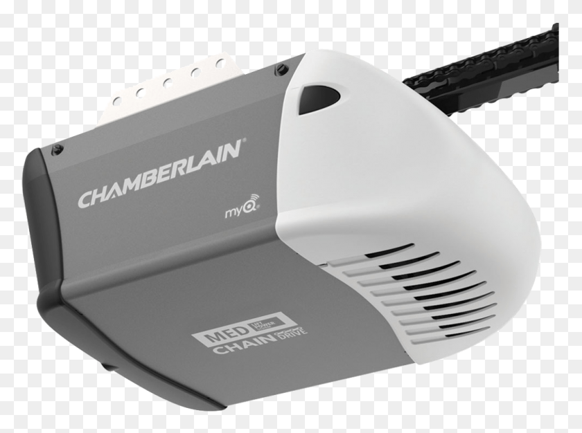 1032x749 Durable Chain Drive Garage Door Opener With Med Chamberlain, Tool, Chain Saw, Golf HD PNG Download