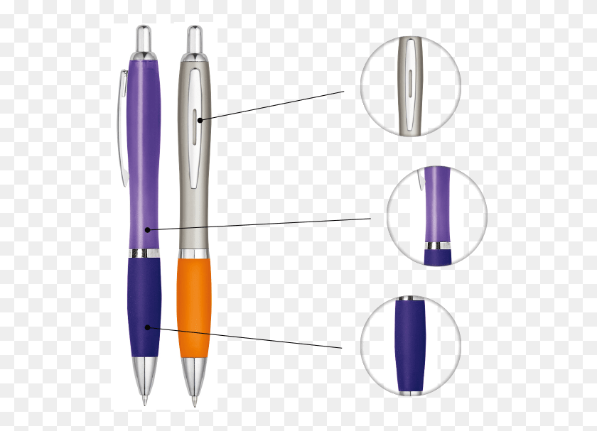 532x547 Durable Pocket Clip Thick Barrel And Ergonomic Contour Writing Implement, Pen, Fountain Pen HD PNG Download