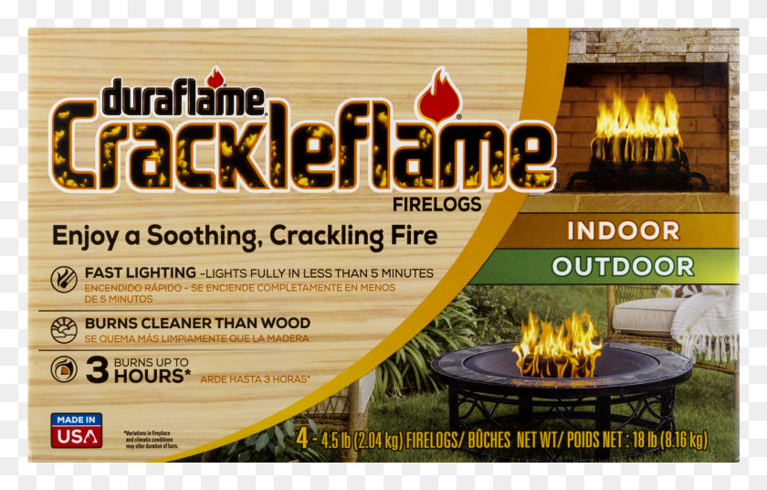 1801x1101 Duraflame Crackleflame Плакат Hd Png Скачать