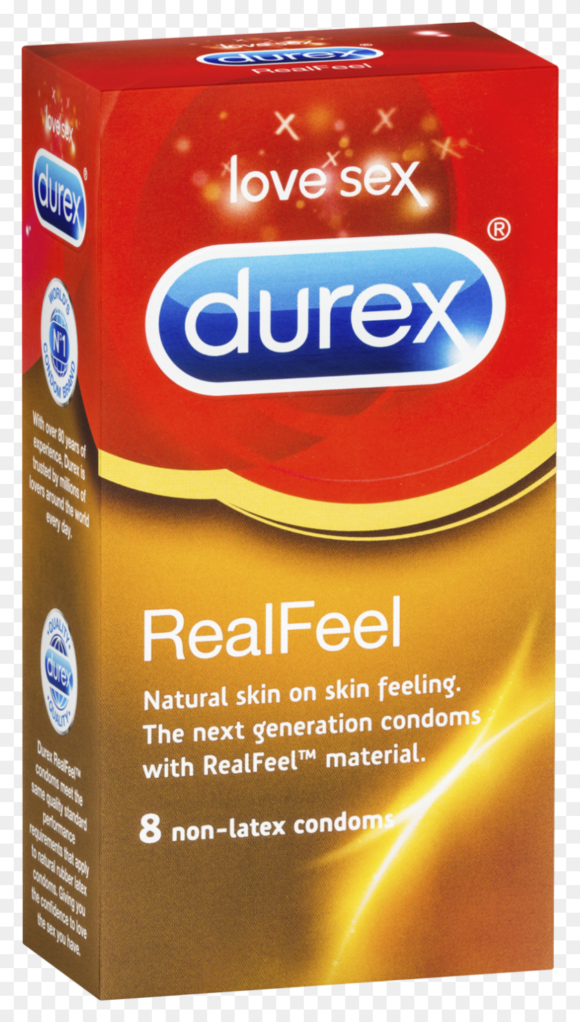 787x1431 Durex Real Feel Condoms Condom Real Feel, Plant, Tin, Food HD PNG Download