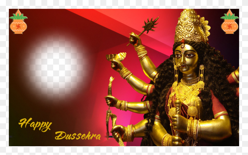 800x480 Durga Puja, Moon, Outer Space, Night HD PNG Download