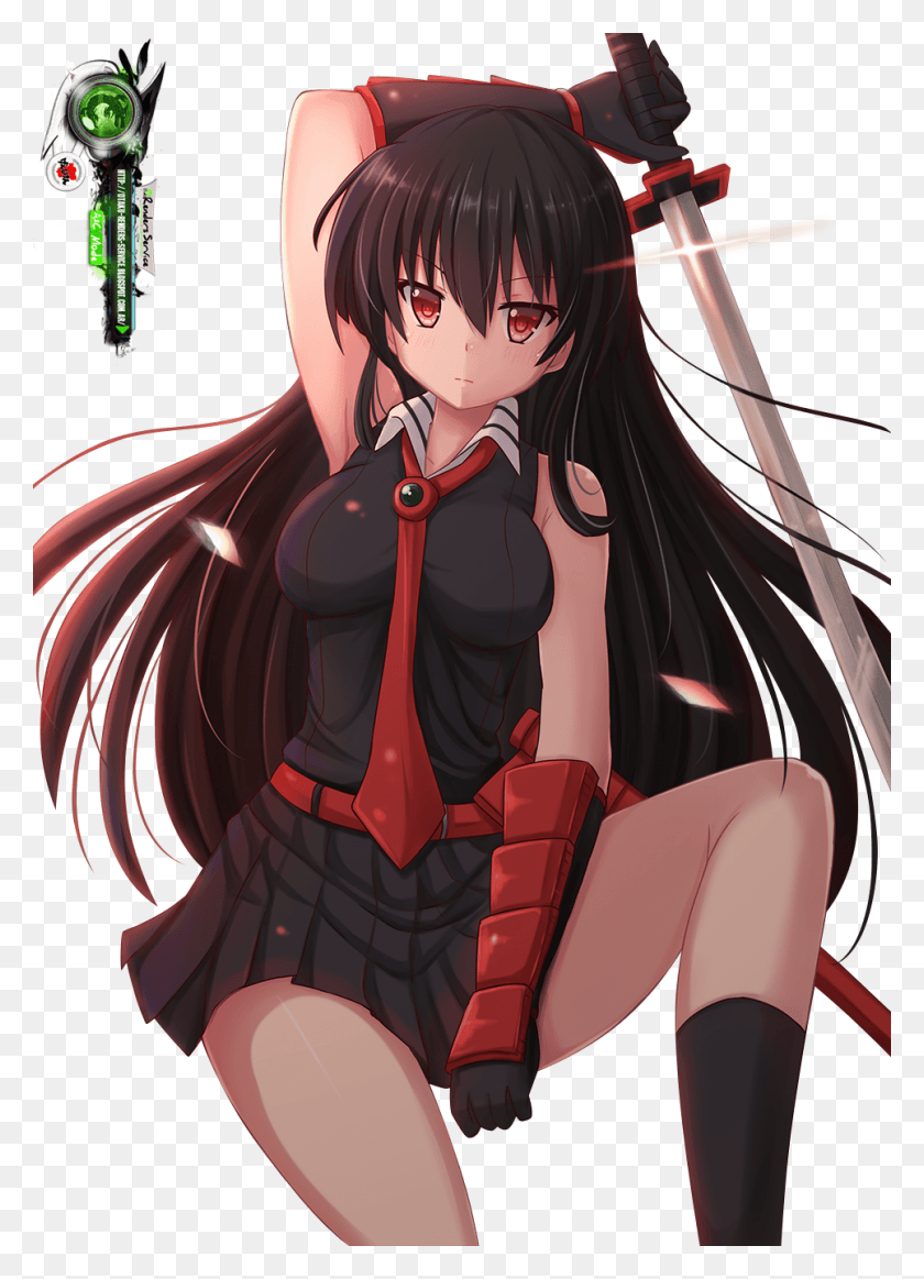 965x1365 During A Few Points In The Series Esdeath Kidnaps Tatsumi Akame Ga Kill Akame Render, Comics, Book, Manga HD PNG Download