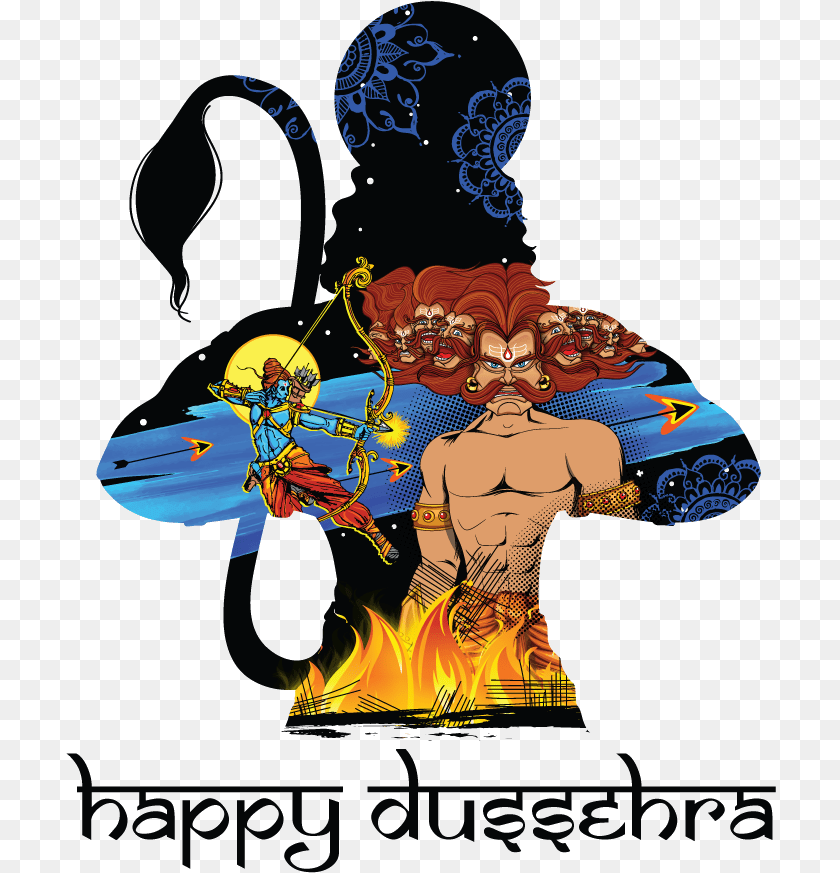 711x873 Dussehra Happy Dussehra Images In Hindi, Art, Graphics, Book, Person Transparent PNG