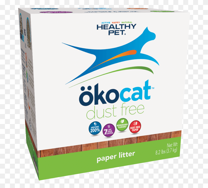 696x698 Dust Free Cat Litter Healthy Pet Oko Cat Litter Clumping Wood Natural, Poster, Advertisement, Flyer HD PNG Download