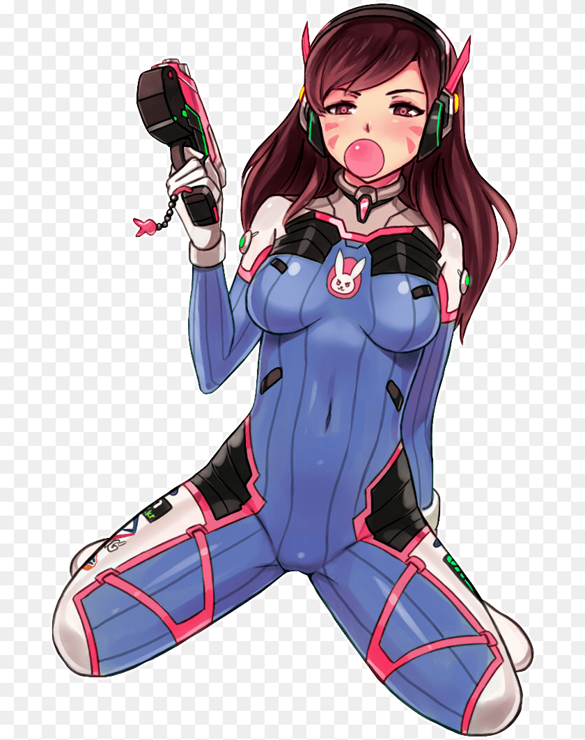 Dva Discord Emoji D Va Background, Book, Comics, Publication, Person PNG