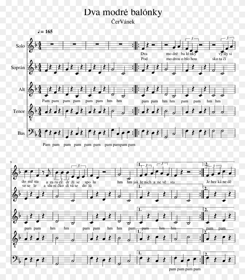 774x900 Dva Modr Balnky Sheet Music For Piano Other Woodwinds Legend Of Korra Fresh Air Violin Sheet Music, Gray, World Of Warcraft HD PNG Download