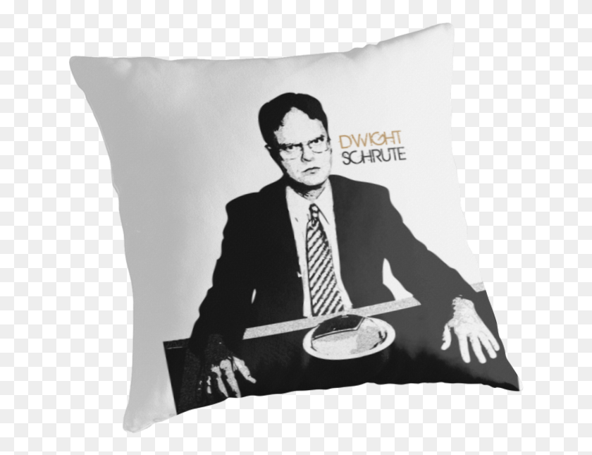 649x585 Dwight Schrute Cover Photo Cushion, Pillow, Tie, Accessories HD PNG Download