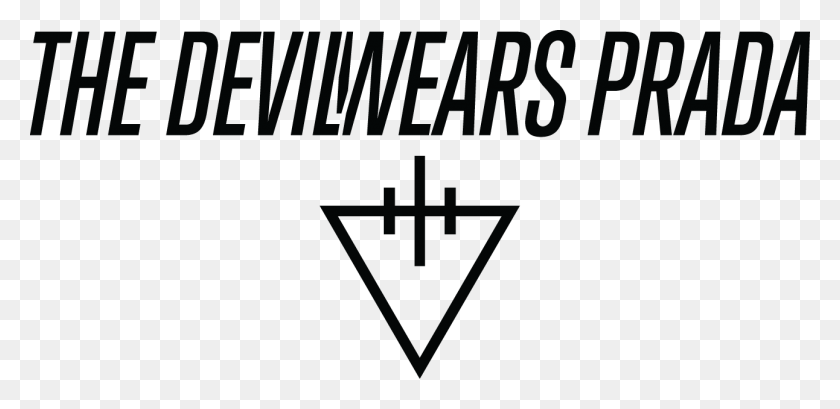 1292x579 Dwp Logo Devils Wears Prada Logo, Triangle, Label, Text HD PNG Download