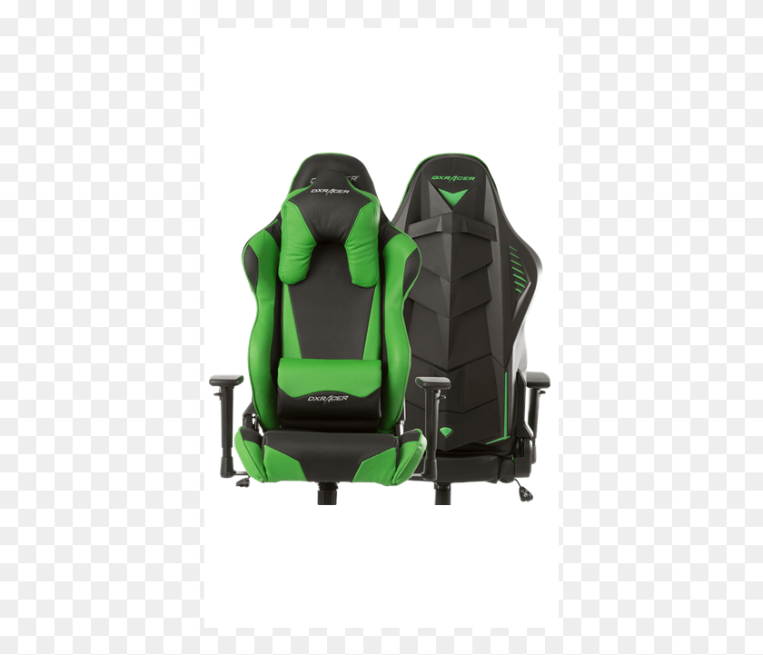 391x661 Dxracer Racing Shield Blackgreen Leather Gaming Chair, Backpack, Bag, Furniture HD PNG Download