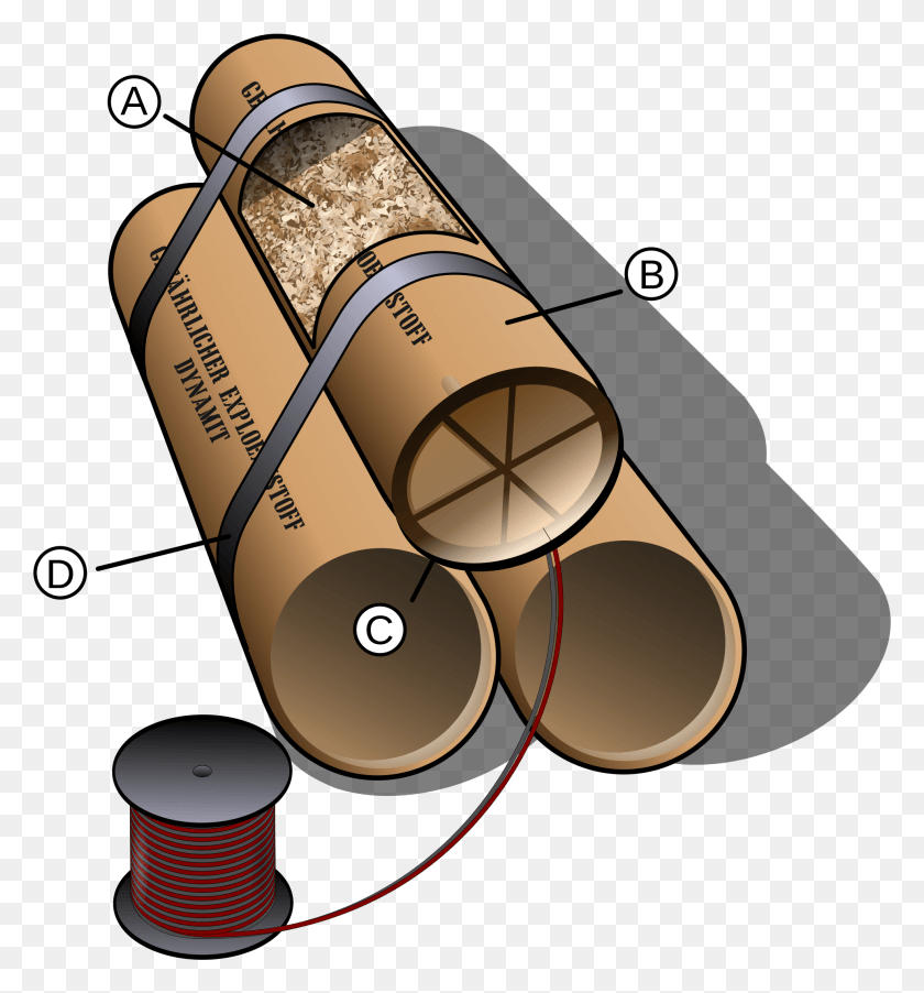 1931x2086 Dynamite Details Diagram Of Dynamite, Bomb, Weapon, Weaponry HD PNG Download
