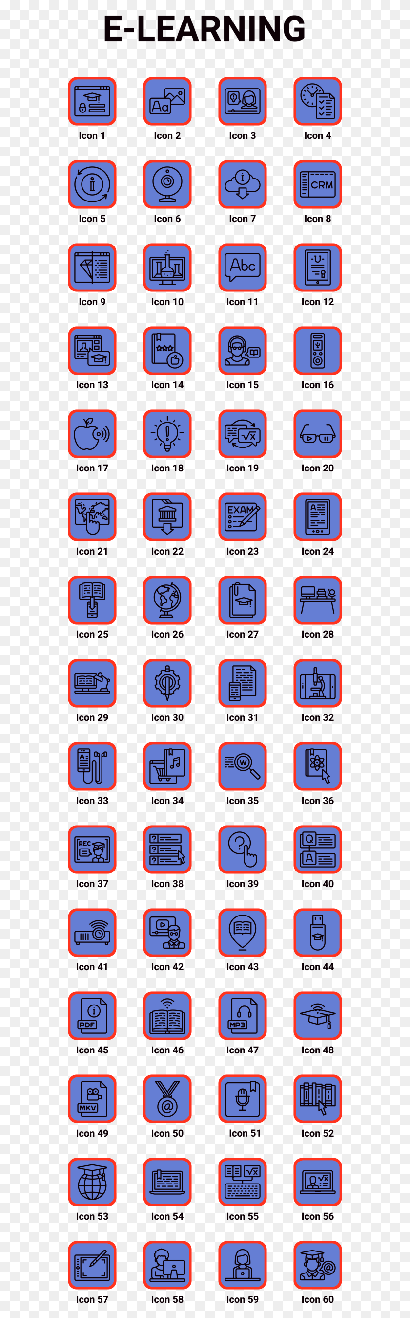 563x2635 E Learning And Education Icons And Elements Animated Pattern, Computer Keyboard, Computer Hardware, Keyboard HD PNG Download