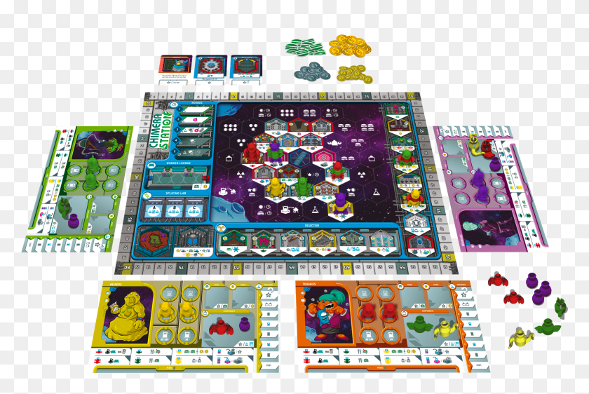 2762x1779 Each Alien Can Get A Total Of Two Different Or Identical Chimera Station Board Game HD PNG Download