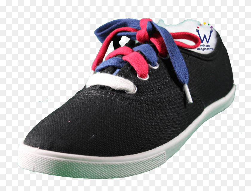 3493x2585 Each Shoelace Has Red On One Side Blue On The Other Skate Shoe HD PNG Download