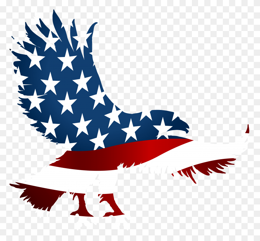 7773x7160 Eagle American Flag Clip Art, Symbol, Flag, Star Symbol HD PNG Download