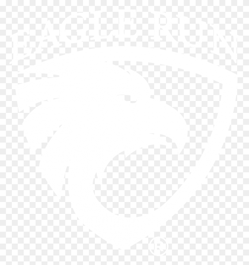 885x945 Eagle Run Logo White Adele, Stencil, Symbol, Trademark HD PNG Download