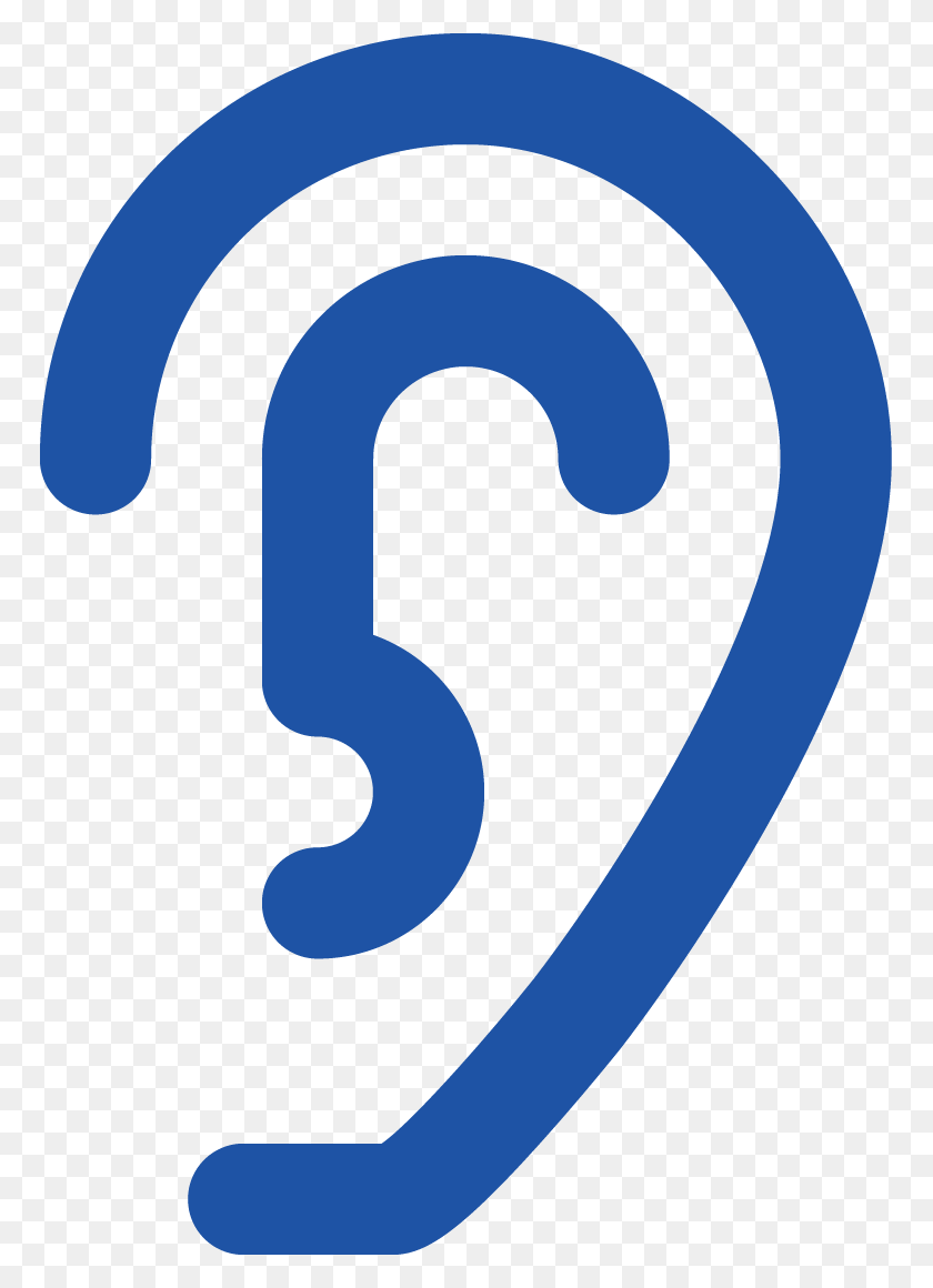 767x1100 Ear Icon Blue Ear Icon, Number, Symbol, Text HD PNG Download