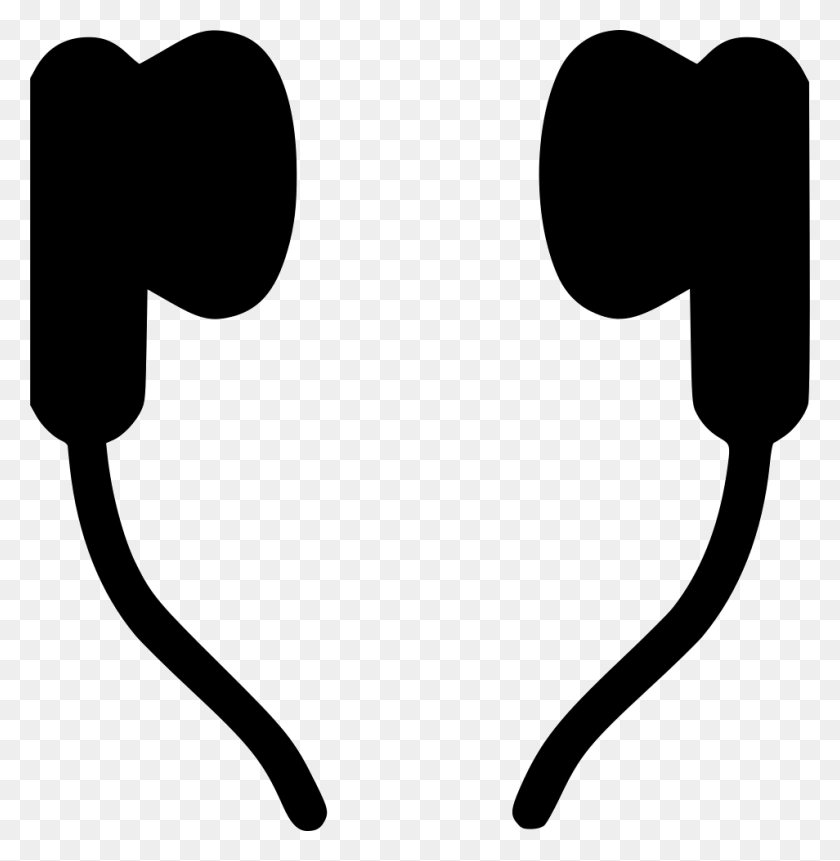 954x980 Earbud Svg Icon Free Earbuds Clipart, Electronics, Blow Dryer, Dryer HD PNG Download
