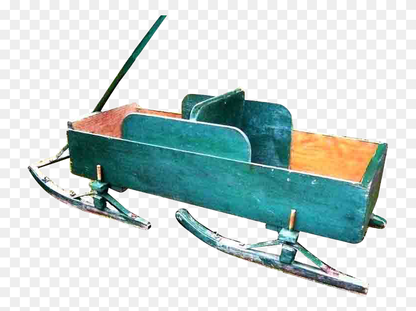 729x568 Early 1900s Childrens Pine Sleigh Wagon Bob Sled Bobsleigh, Vehicle, Transportation, Wheelbarrow HD PNG Download