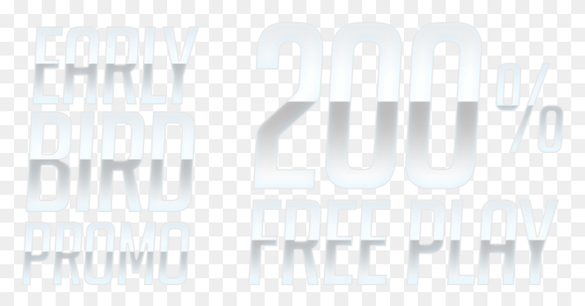 882x430 Early Bird Promo 200 Free Play Monochrome, Number, Symbol, Text HD PNG Download