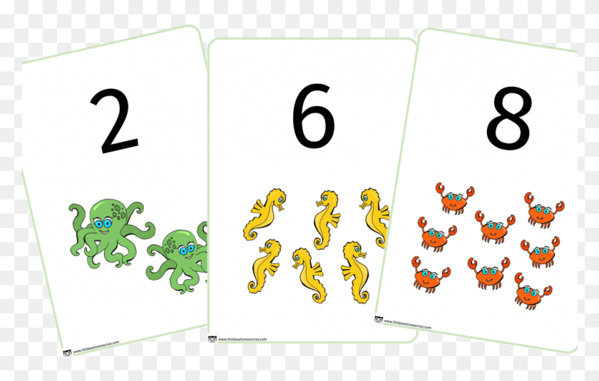 1001x610 Early Years Foundation Stage Sea Animals Counting Numbers Flashcards Free, Text, Number, Symbol HD PNG Download