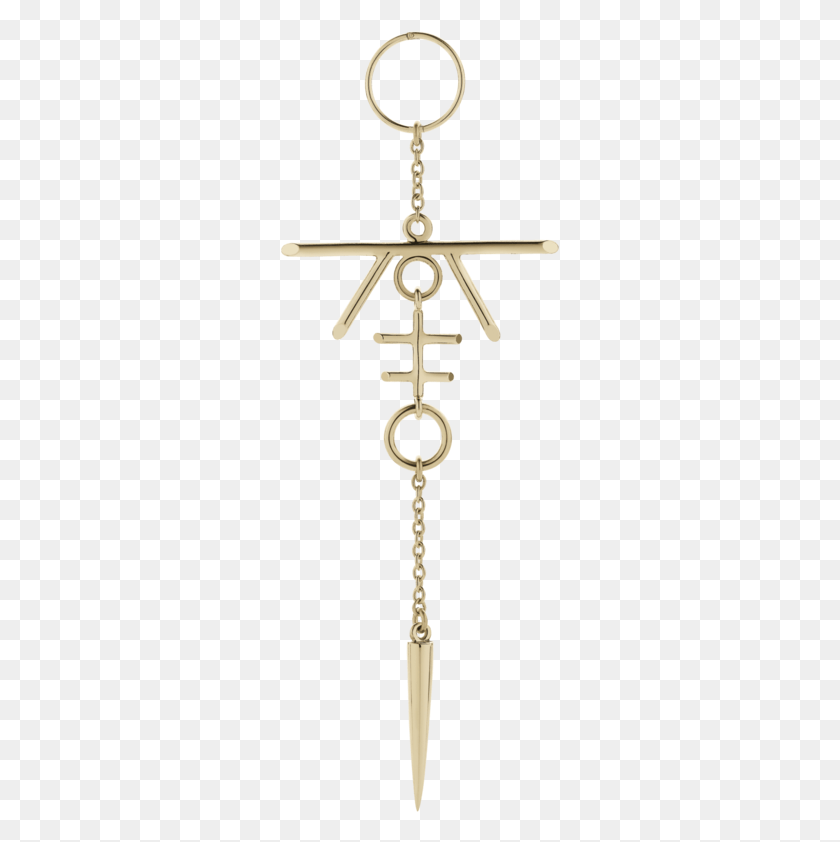 279x782 Earring Chain, Cross, Symbol, Rattle HD PNG Download