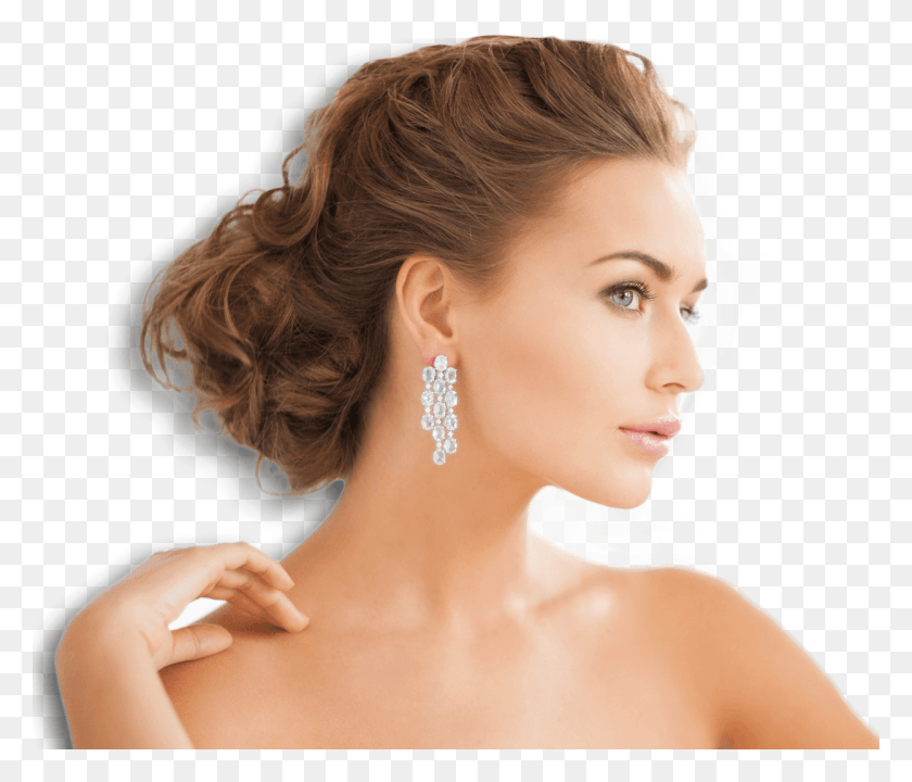 1248x1057 Earring Transparent Woman Woman With Jewelry, Person, Human, Accessories HD PNG Download